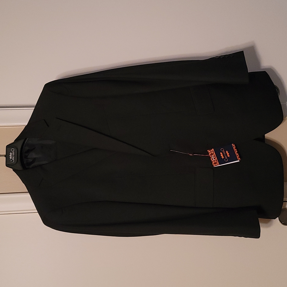 Carlo Lusso Three Piece Black Suit
